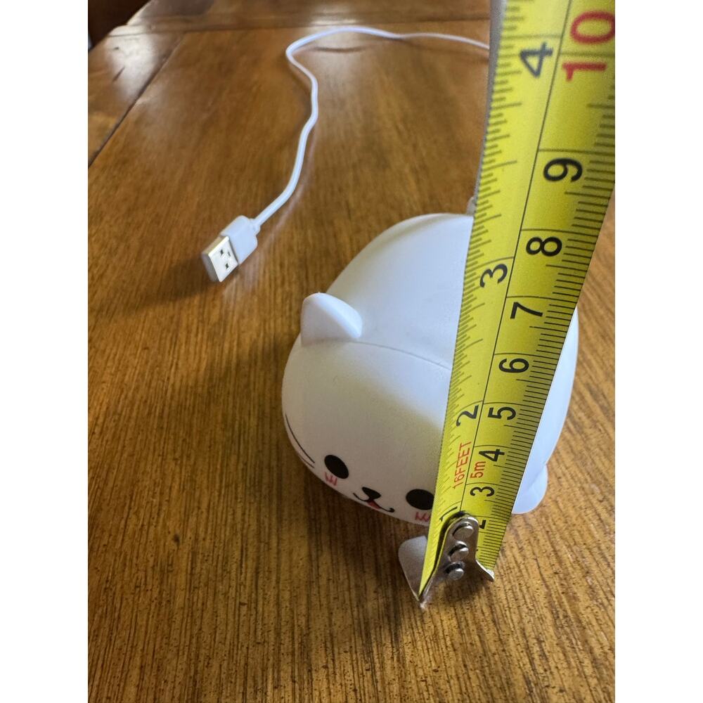 Cute Cat Desk Lamp USB LED Kawaii Animal Light Flexible Neck White - Picture 8 of 8